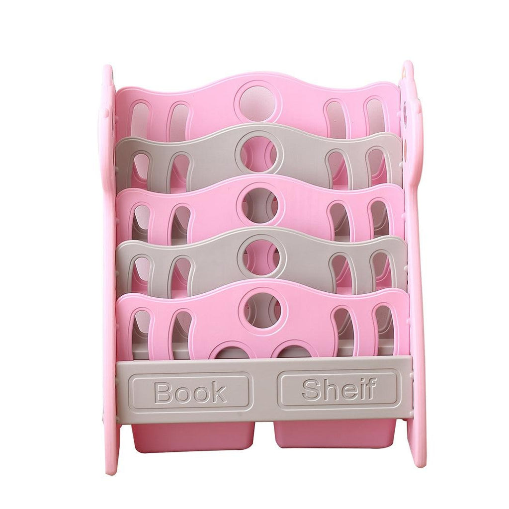 BoPeep Kids Bookshelf Bookcase Magazine Rack Organiser Shelf Children Pink Deals499
