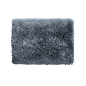 Floor Rugs Sheepskin Shaggy Rug Carpet Bedroom Living Room Mat 160X230 Dark Grey Deals499