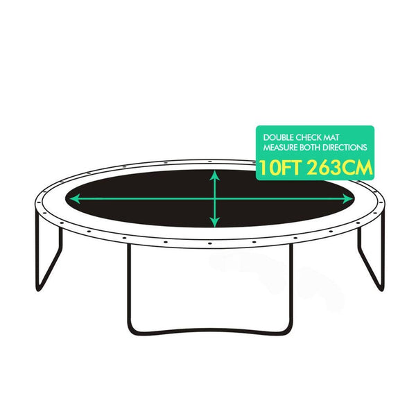 10 FT Kids Trampoline Pad Replacement Mat Reinforced Outdoor Round Spring Cover Deals499