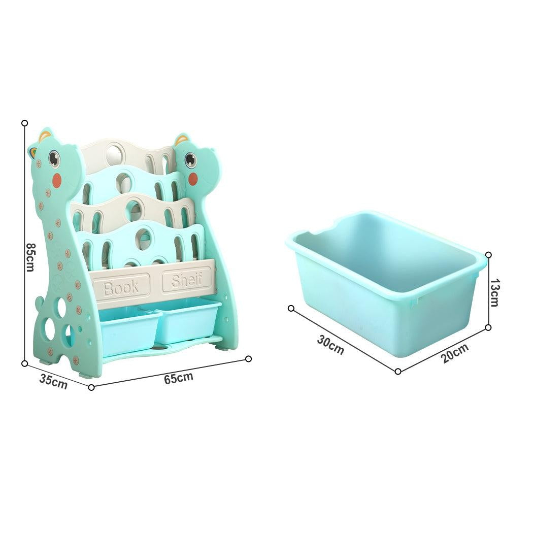 BoPeep Kids Bookshelf Bookcase Magazine Rack Organiser Shelf Children Green Deals499