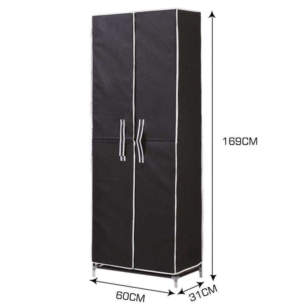 Levede 10Tiers Shoe Rack Portable Storage Cabinet Organiser Wardrobe Black Cover Deals499