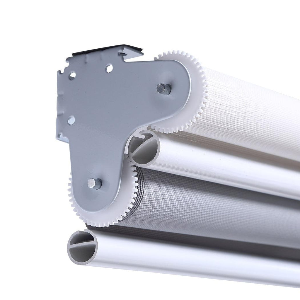 Modern Day/Night Double Roller Blinds Commercial Quality 90x210cm Cream White Deals499
