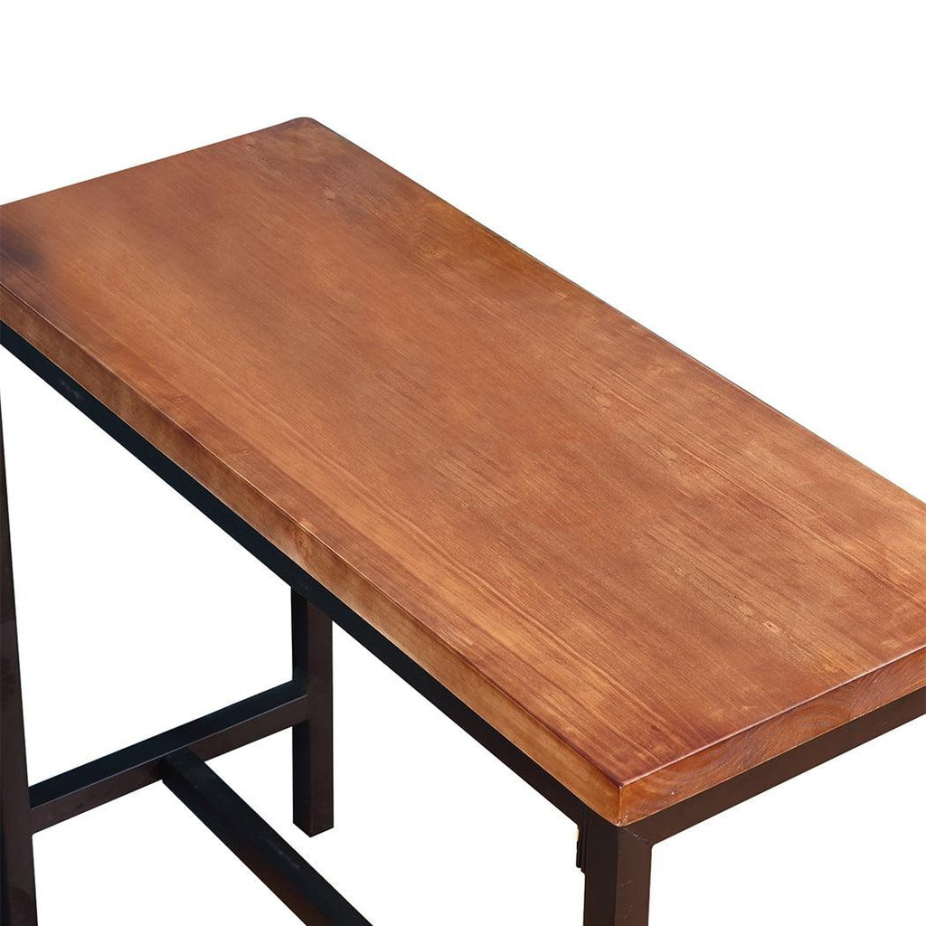 Levede Vintage Industrial Wood Bar Table Kitchen Cafe Office Desk Steel Legs Deals499