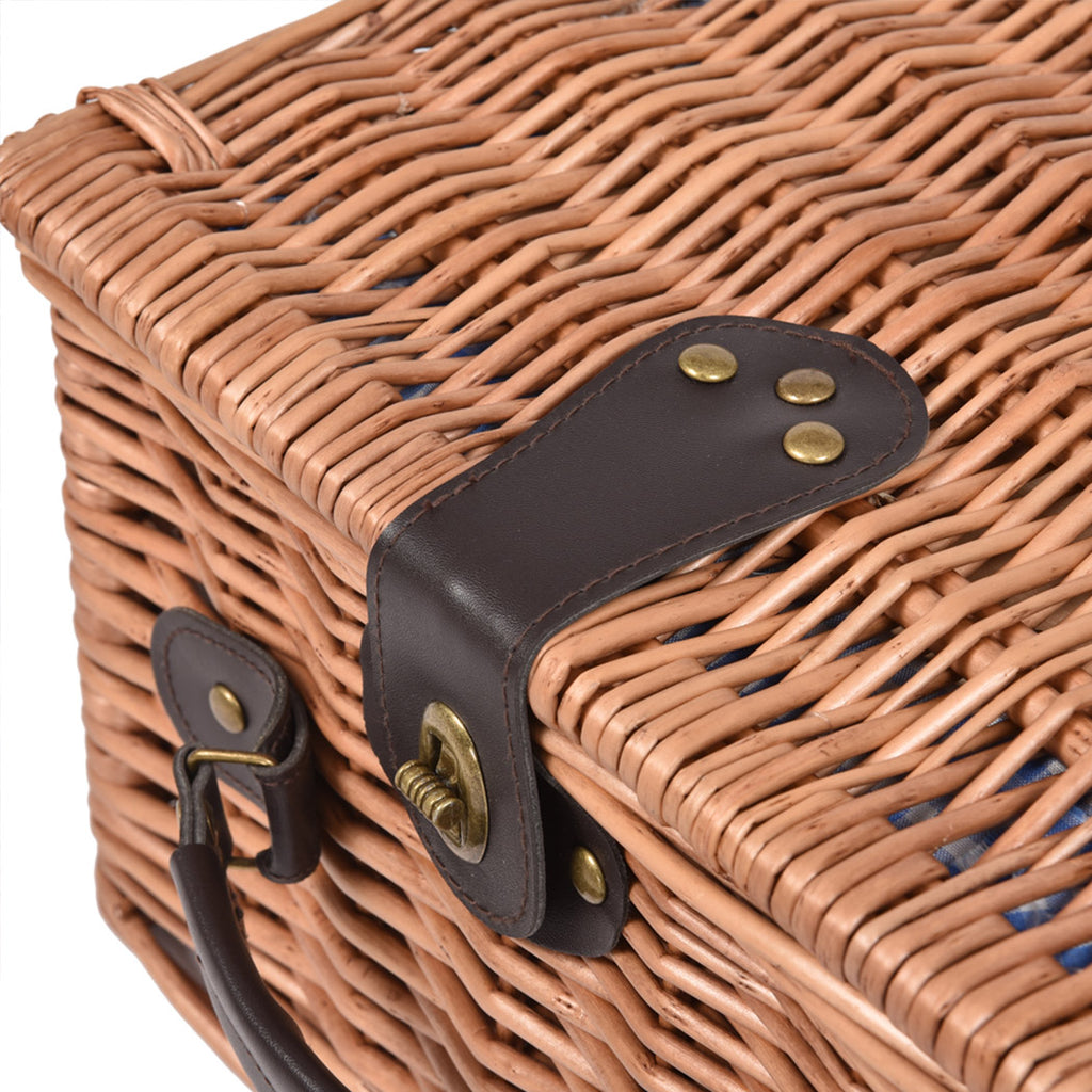2 Person Picnic Basket Wicker Baskets Set Insulated Outdoor Blanket Gift Storage Deals499