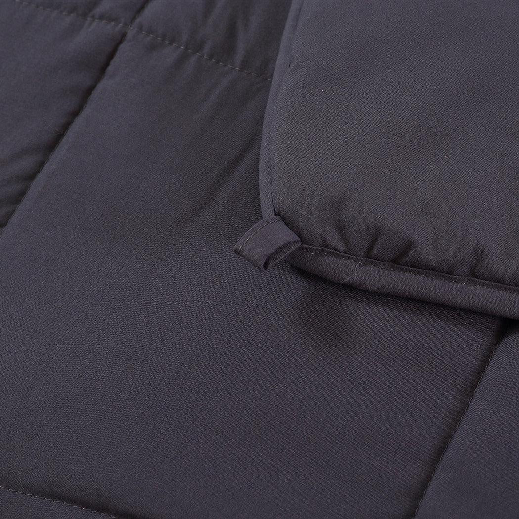 DreamZ 7KG Weighted Blanket Promote Deep Sleep Anti Anxiety Single Dark Grey Deals499