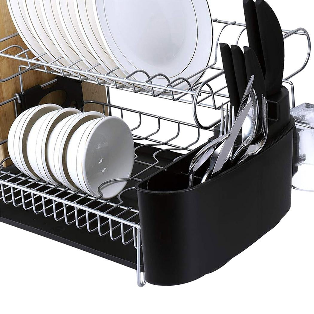 Stainless Steel Kitchen Dish Rack Dishrack Cup Dish Drainer Plate Tray Holder Deals499