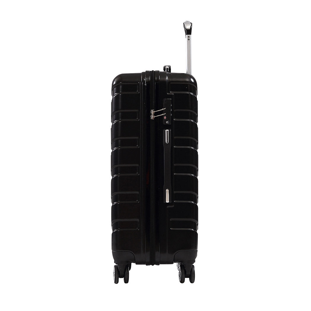 Suitcase Luggage Set 3 Piece Sets Travel Organizer Hard Cover Packing Lock Black Deals499