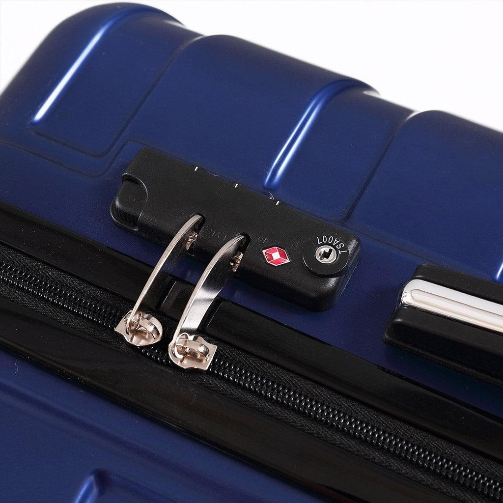 Suitcase Luggage Set 3 Piece Sets Travel Organizer Hard Cover Packing Lock Navy Deals499