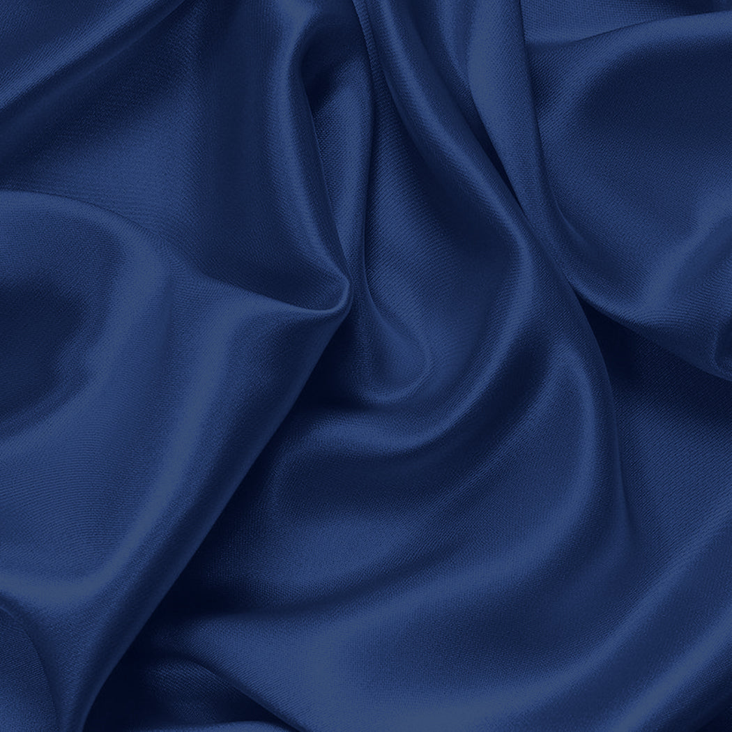DreamZ Silk Satin Quilt Duvet Cover Set in King Size in Navy Colour Deals499