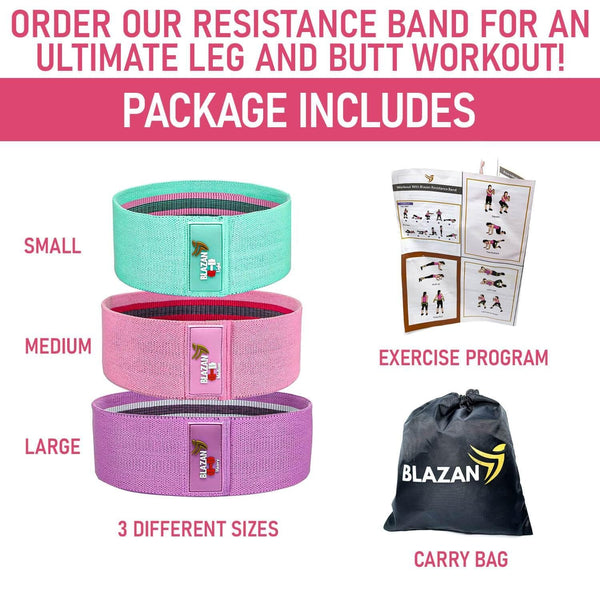 Fabric Resistance Booty Bands | Set of 3 Bands (S, M, L) Deals499