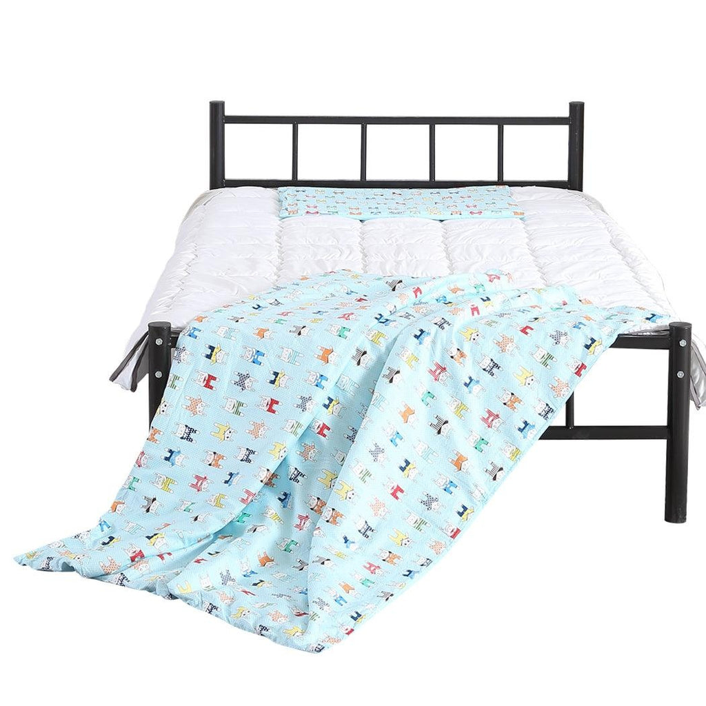 DreamZ Kids Warm Weighted Blanket Lap Pad Cartoon Print Cover Study At Home Blue Deals499