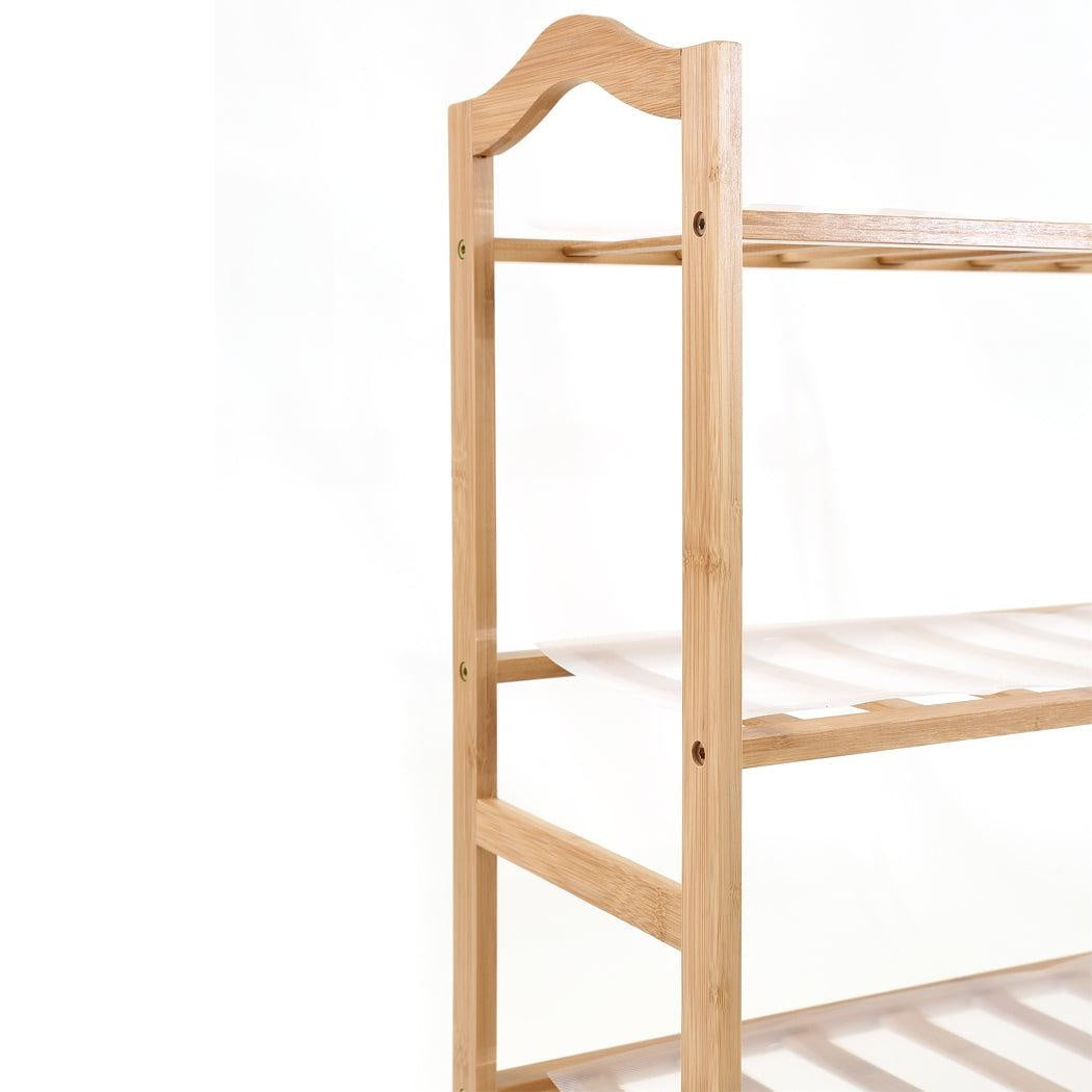 Levede Bamboo Shoe Rack Storage Wooden Organizer Shelf Stand 5 Tiers Layers 80cm Deals499