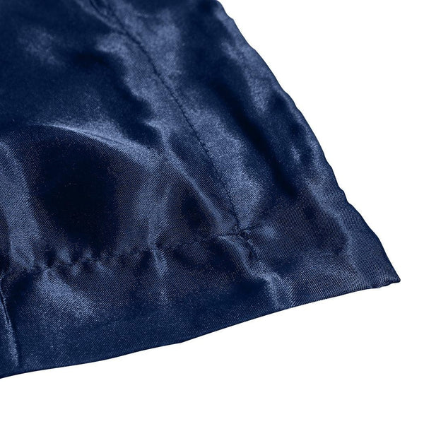 DreamZ Silk Satin Quilt Duvet Cover Set in King Size in Navy Colour Deals499