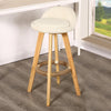 2x Levede Fabric Swivel Bar Stool Kitchen Stool Dining Chair Barstools Cream Deals499