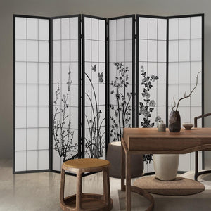 Levede 6 Panel Room Divider Privacy Screen Wood Timber Bed Wider Foldable Stand Deals499