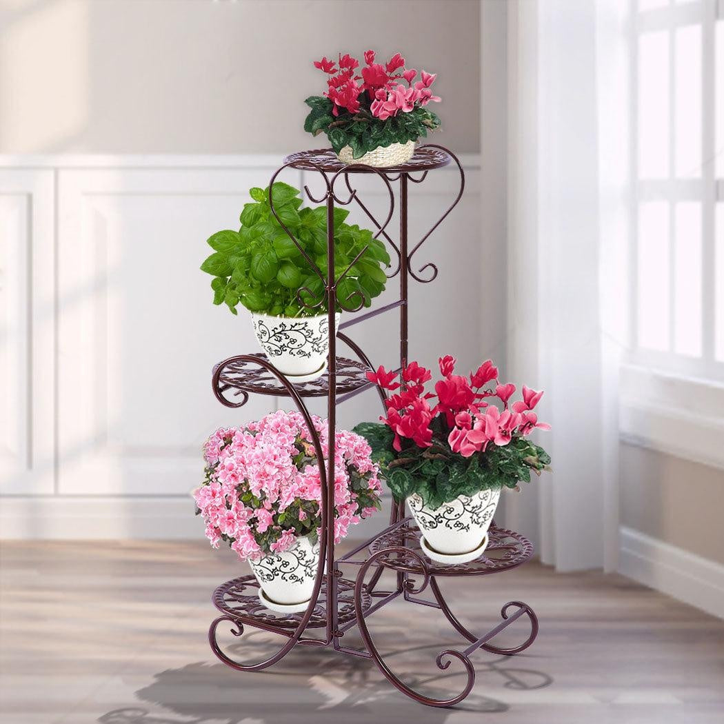 Levede Plant Stand Outdoor Indoor Metal Flower Pots Rack Corner Planter Shelf Deals499