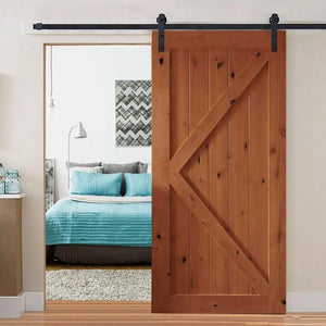 1.83M Antique Classic Style Single Sliding Barn Door Hardware Track Roller Kit Deals499