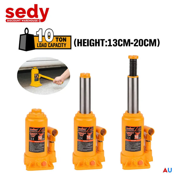 10 Ton Hydraulic Bottle Jack w/Safety Valve Car Van Truck Caravan Lift SUV 4WD from Deals499 at Deals499