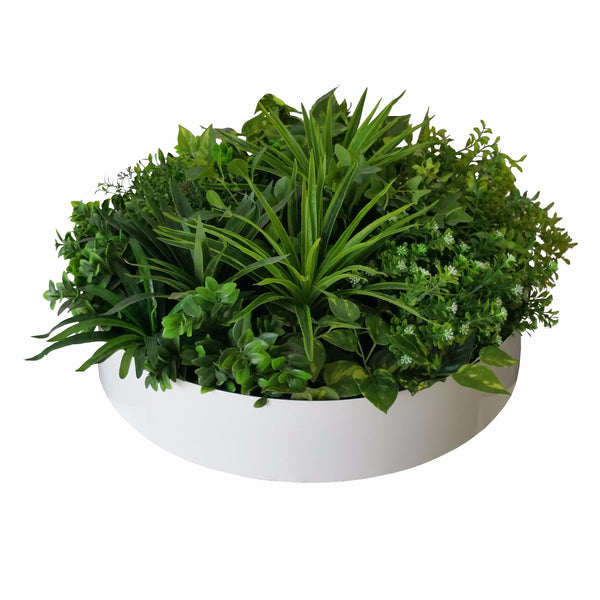 Artificial Green Wall Disk Art 60cm - Philodendron Deals499