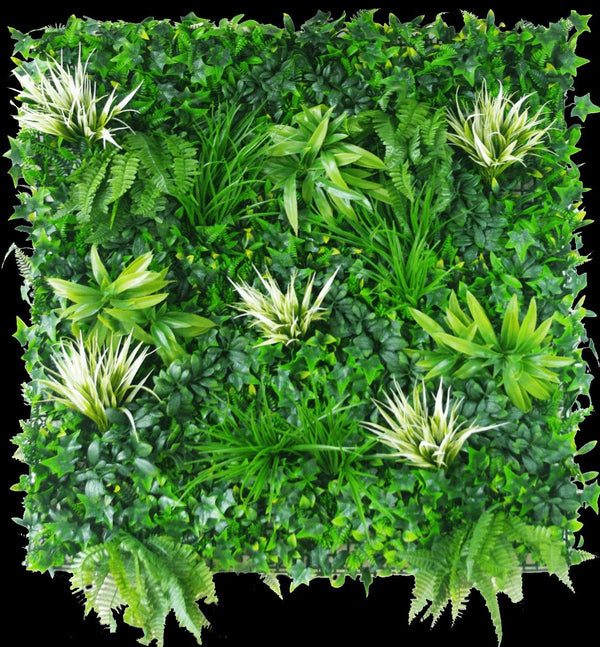 White Grassy Greenery Vertical Garden / Green Wall UV Resistant 100cm x 100cm Deals499