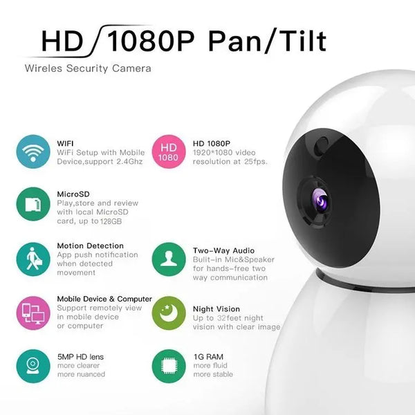 1080P 2MP IP Cameras WIFI Wireless Home Security Camera Surveillance 2-Way Audio CCTV Baby Monitor Deals499