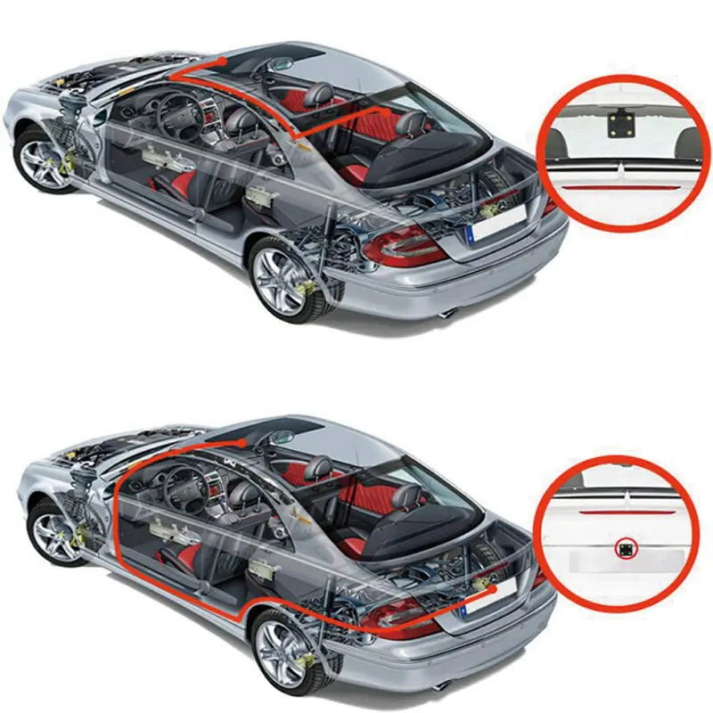 1080P Rear View Reversing Mirror 4.3'' Front And Rear DVR Car Dash Camera Dual Lens Deals499