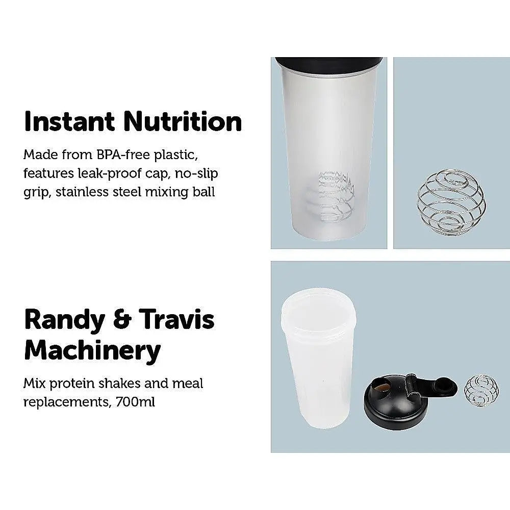 10x 700ml GYM Protein Supplement Drink Blender Mixer Shaker Shake Ball Bottle Deals499