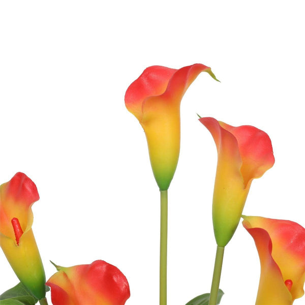 Artificial Flowering White & Orange Peace Lily / Calla Lily Plant 50cm Deals499
