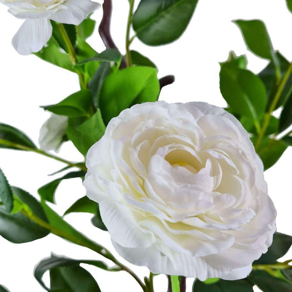 Flowering Natural White Artificial Camellia Tree 100cm Deals499