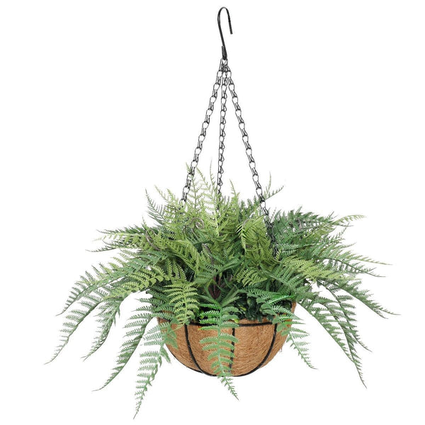 Potted Fern Hanging Basket (Fresh Green) UV Resistant 55cm Deals499