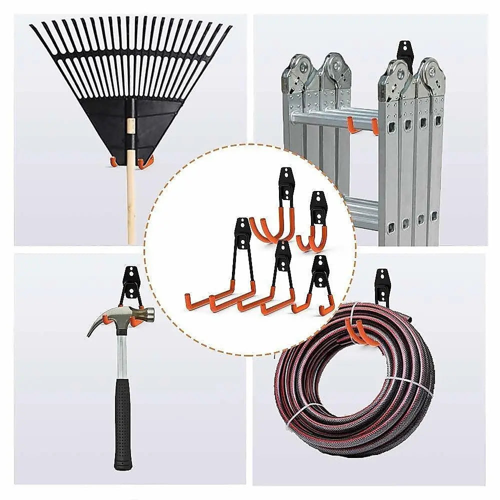 12-Pack Wall Mount Garage Hooks Tool Storage Workshop Organiser Heavy Duty Steel Deals499