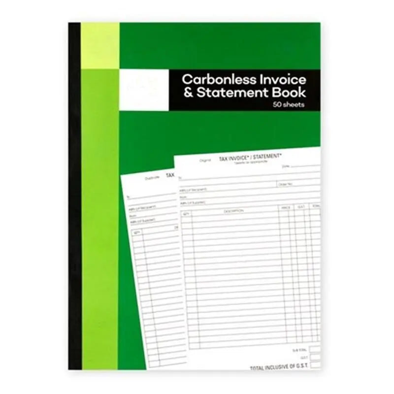 12 x Book Carbonless Invoice & Statement A4 50 sheets Deals499