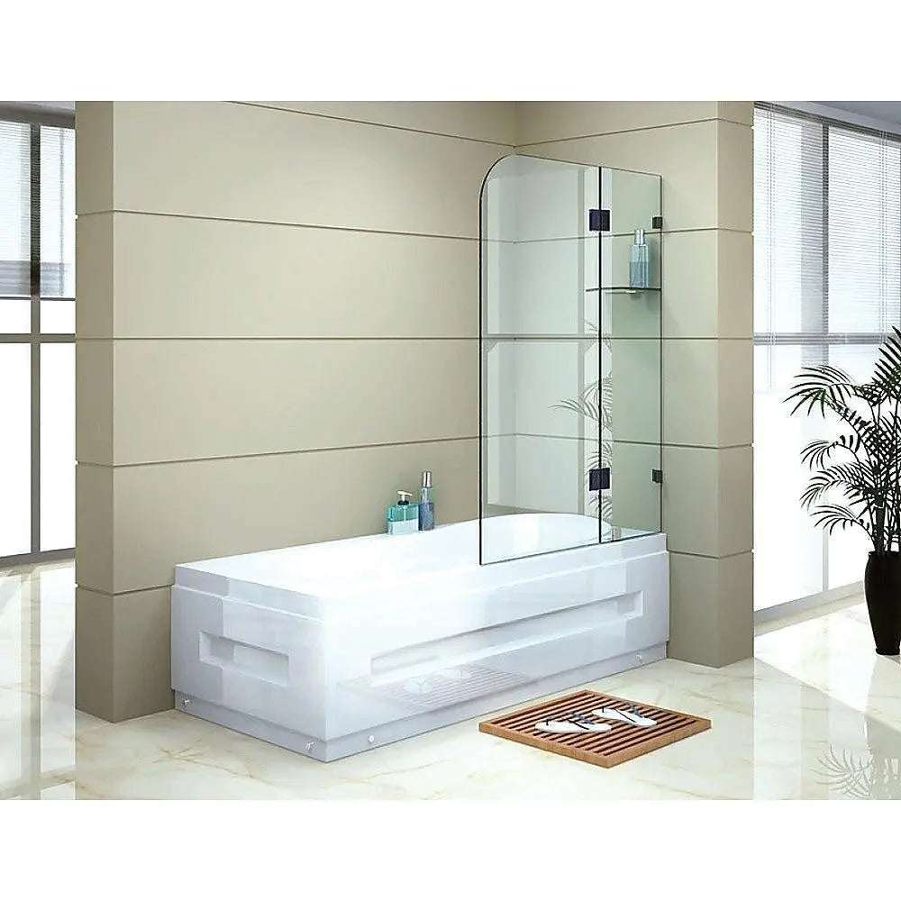 1200 x 1450mm Frameless Bath Panel 10mm Glass Shower Screen By Della Francesca Deals499