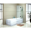 1200 x 1450mm Frameless Bath Panel 10mm Glass Shower Screen By Della Francesca Deals499