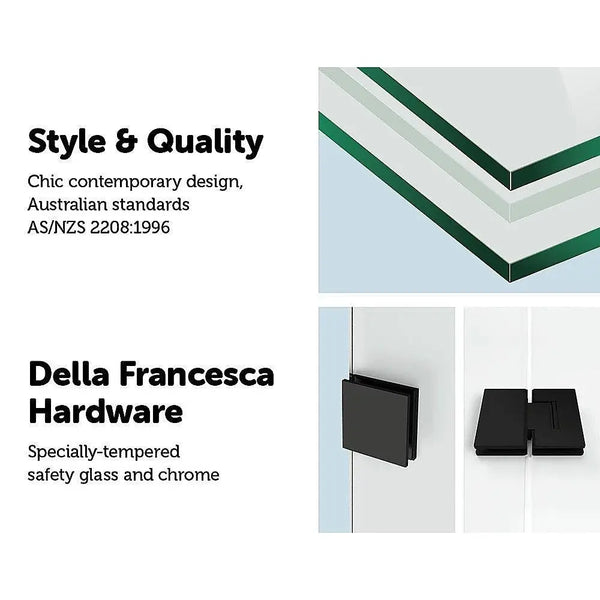 1200 x 1450mm Frameless Bath Panel 10mm Glass Shower Screen By Della Francesca Deals499