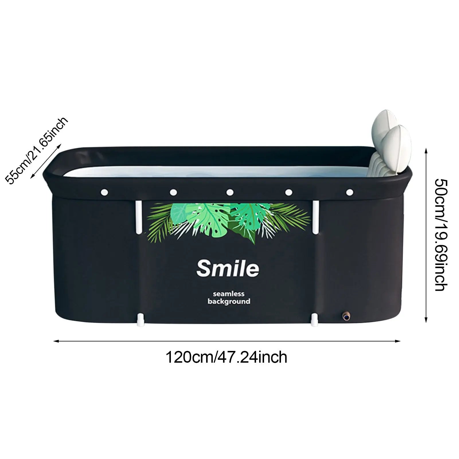 120CM Large Bath Sauna Adult Folding Bathtub Barrel SPA Household Tub Family from Deals499 at Deals499