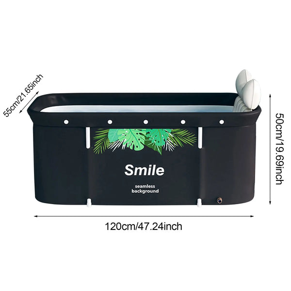 120CM Large Bath Sauna Adult Folding Bathtub Barrel SPA Household Tub Family from Deals499 at Deals499
