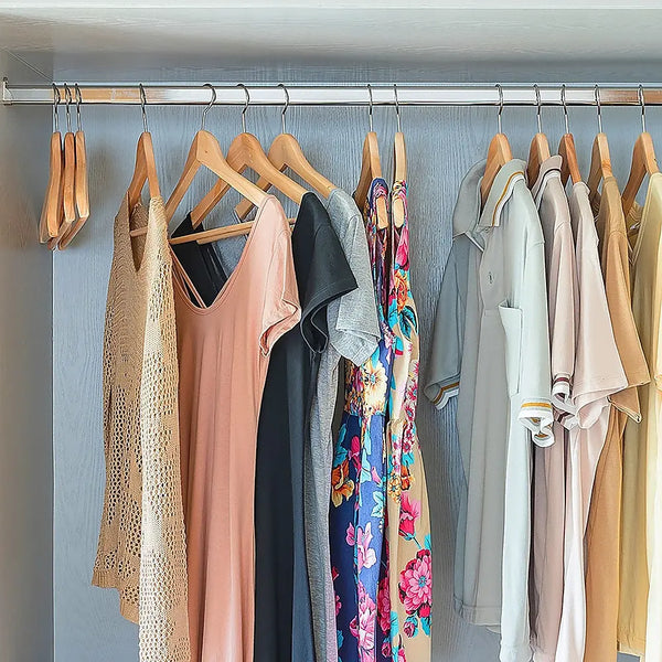 120pc Wooden Clothes Hangers Coat Pant Suit Coathangers Rack Wardrobe Wood from Deals499 at Deals499