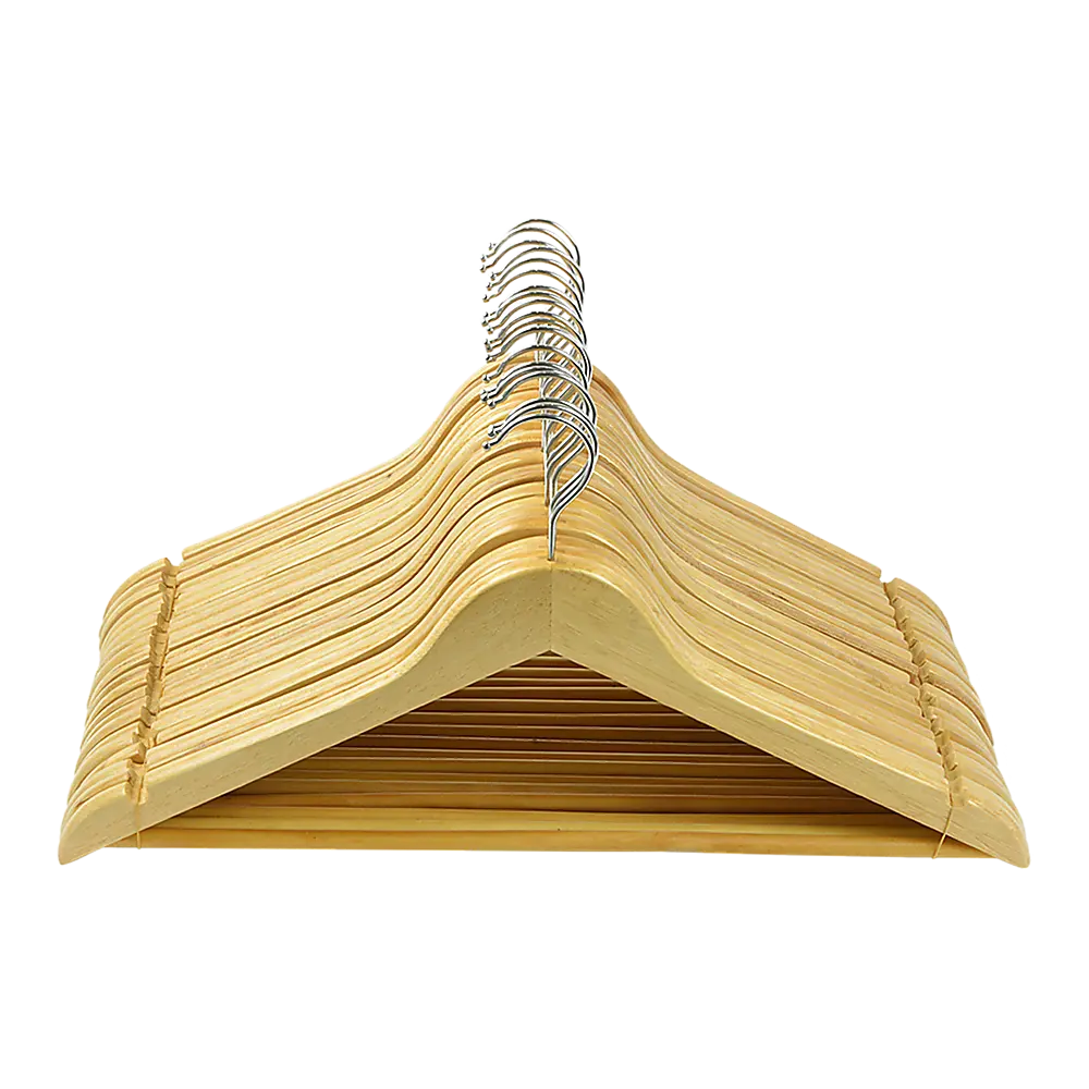 120pc Wooden Clothes Hangers Coat Pant Suit Coathangers Rack Wardrobe Wood from Deals499 at Deals499