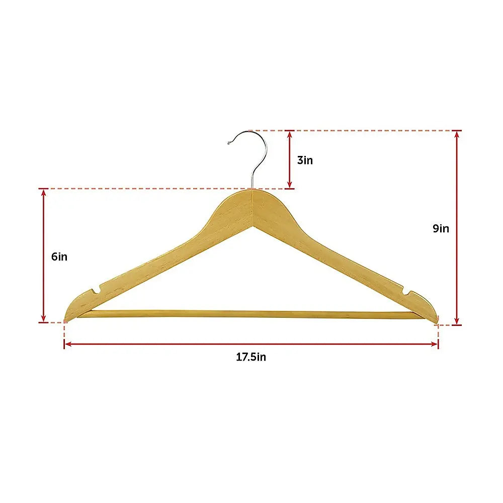 120pc Wooden Clothes Hangers Coat Pant Suit Coathangers Rack Wardrobe Wood from Deals499 at Deals499