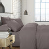 1500 Thread Count 6 Piece Combo And 2 Pack Duck Feather Down Pillows Bedding Set Dusk Grey Queen Deals499