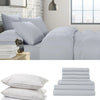 1500 Thread Count 6 Piece Combo And 2 Pack Duck Feather Down Pillows Bedding Set Indigo Queen Deals499