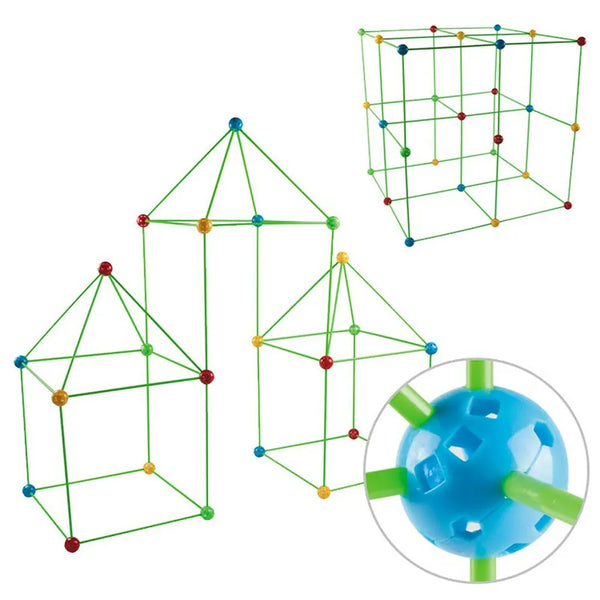 156Pcs Kids Construction Fortress Building Kit DIY Build Your Own Den Toy Gifts Deals499