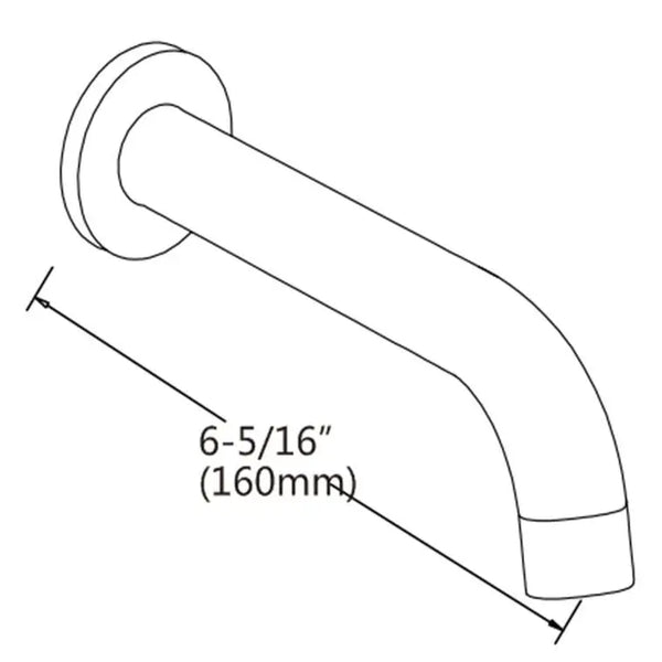 160mm Bath Spout Polished Chrome Finish Deals499