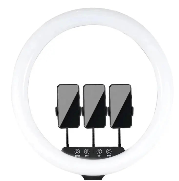18 Inch LED Ring Light Photography Dimmable With Tripod and 3 Phone holders Deals499