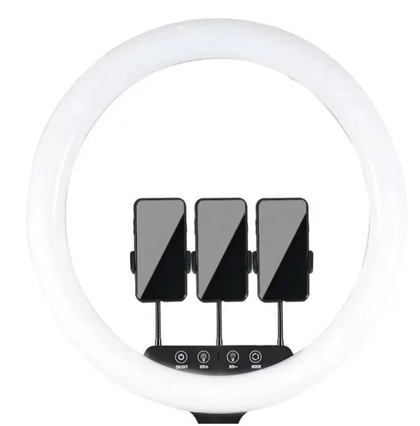 18 Inch LED Ring Light Photography Dimmable With Tripod and 3 Phone holders Deals499
