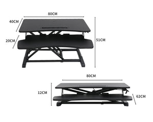 Standing Desk Riser Height Adjustable Sit Stand Office Shelf Standup Computer Deals499