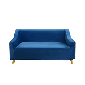 Sofa Cover Couch High Stretch Super Soft Plush Protector Slipcover 2 Seater Navy Deals499