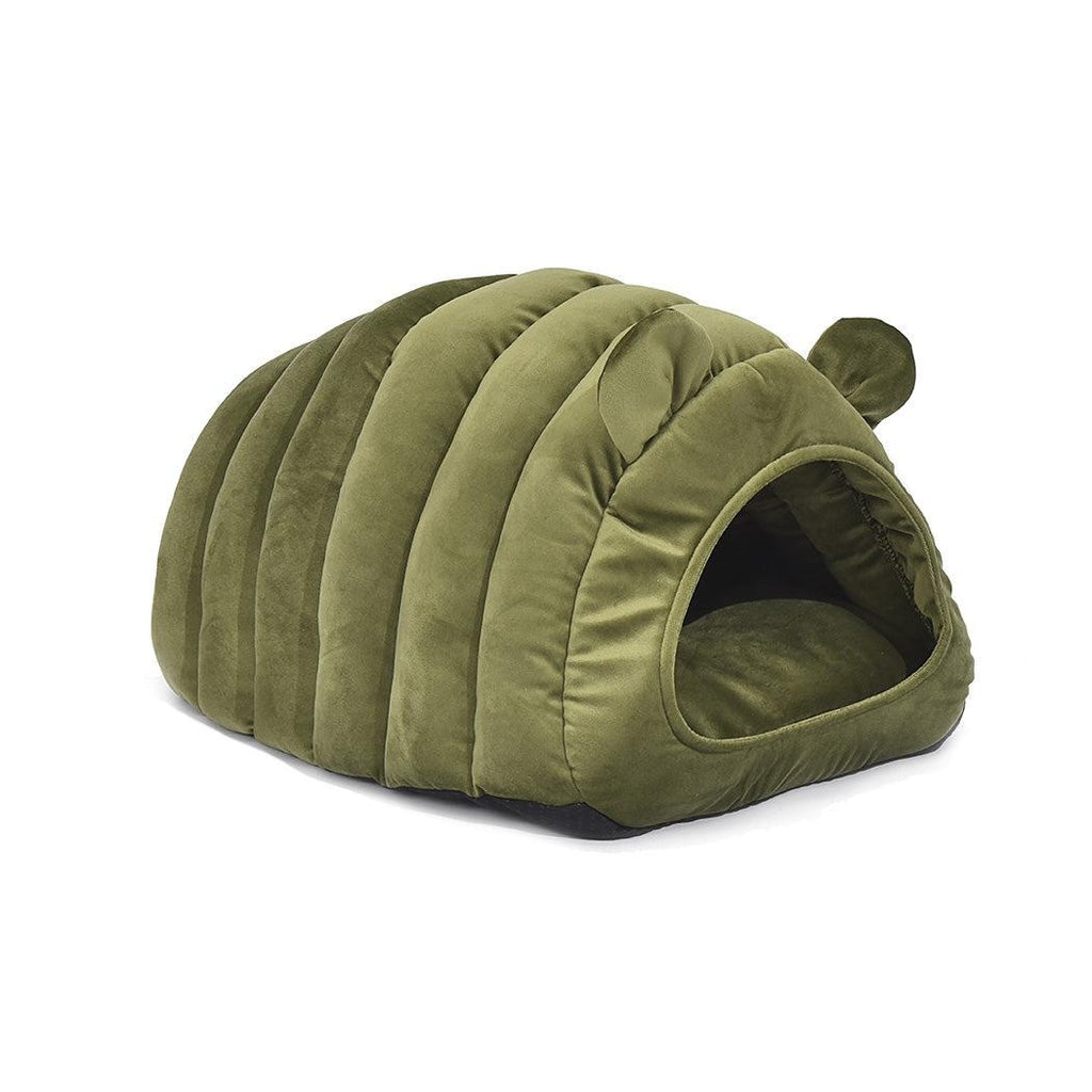 Pet Bed Comfy Kennel Cave Cat Beds Bedding Castle Igloo Round Nest Green M Deals499