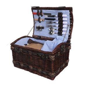 Picnic Basket Set 2 Person Willow Baskets Deluxe Outdoor Travel Camping Blanket Deals499